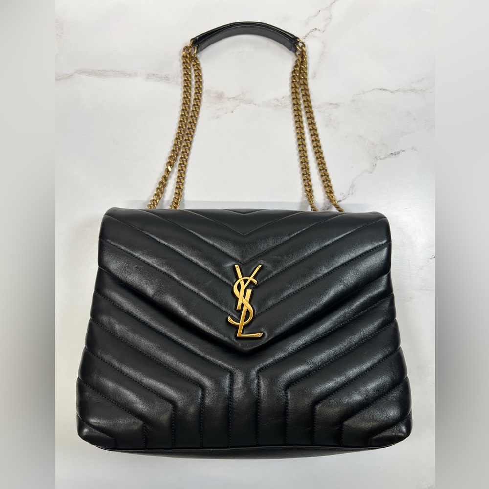 YSL Yves Saint Laurent LouLou Lou Lou Chain Handbag Shoulder Bag Crossbody Purse - Picture 2 of 9